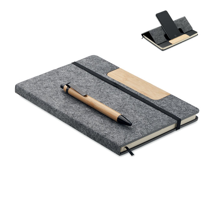 A5 Felt Notebook Set and Phone Stand