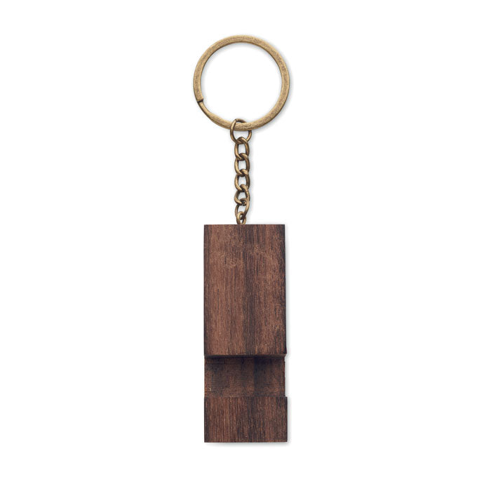 Keyring with Walnut Wood Phone Stand