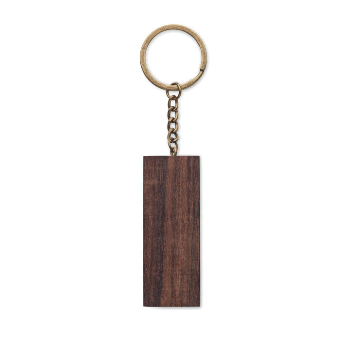 Keyring with Walnut Wood Phone Stand