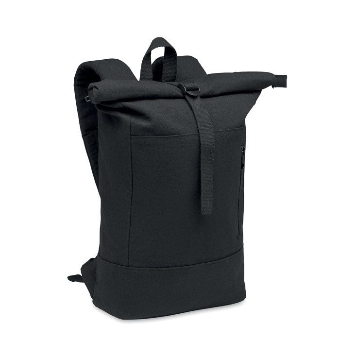 Zippered Rolltop Laptop Backpack