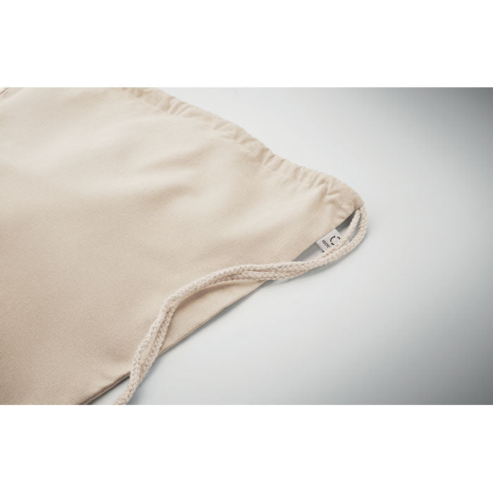 Recycled Cotton Drawstring Bag with Natural Cord