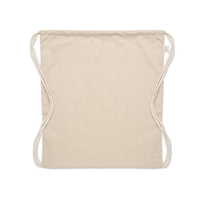 Recycled Cotton Drawstring Bag with Natural Cord