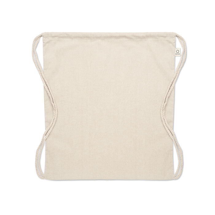 Recycled Cotton Drawstring Bag with Natural Cord