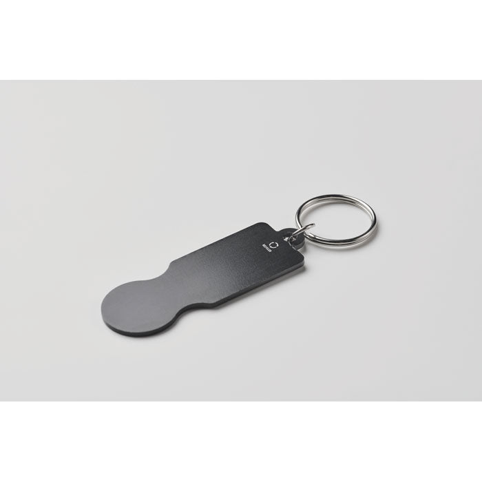Keyring with Aluminium Trolley Token