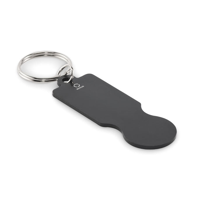 Keyring with Aluminium Trolley Token