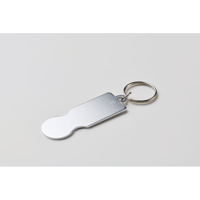 Keyring with Aluminium Trolley Token