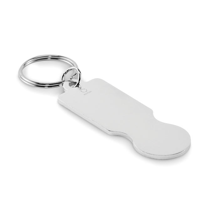 Keyring with Aluminium Trolley Token