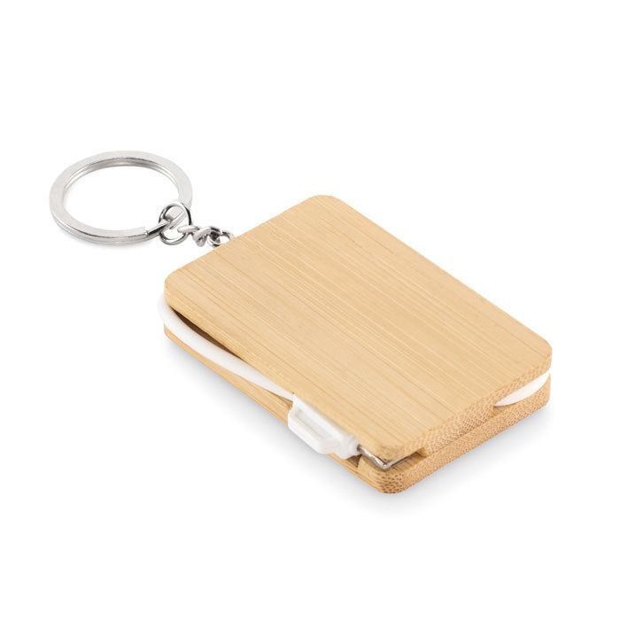 Keyring Charging Cable in Bamboo