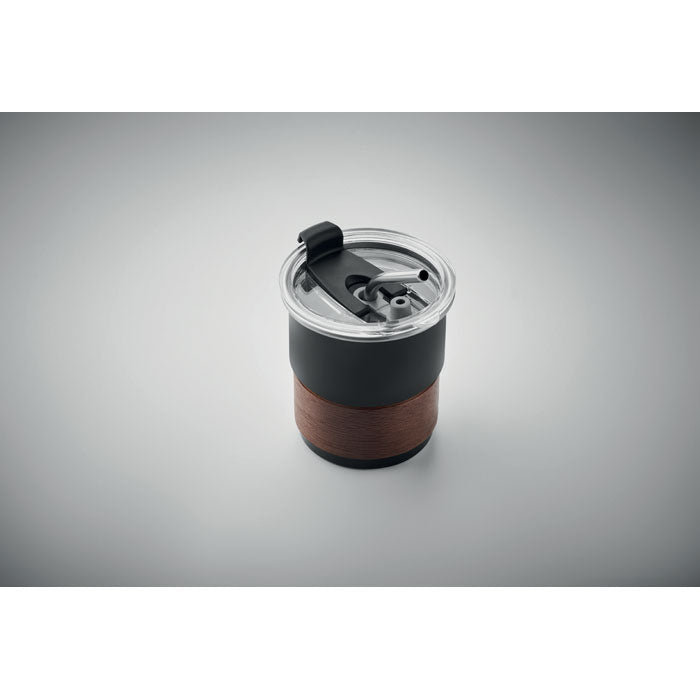 Single Walled Stainless Steel and Wood Tumbler