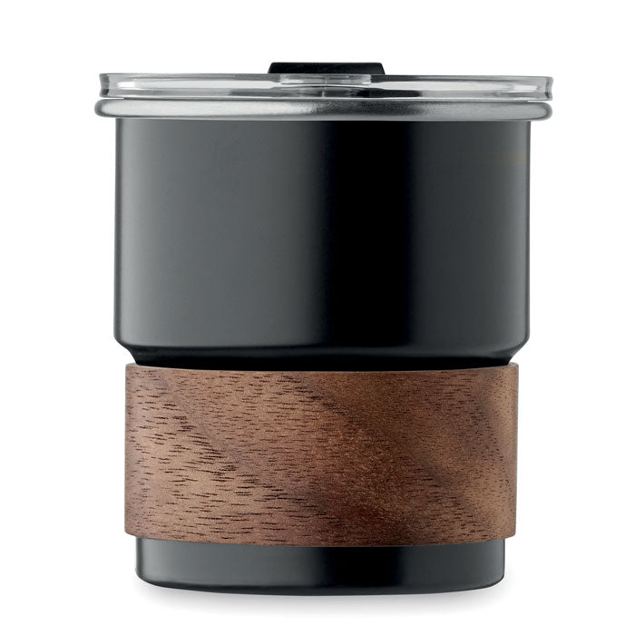 Single Walled Stainless Steel and Wood Tumbler
