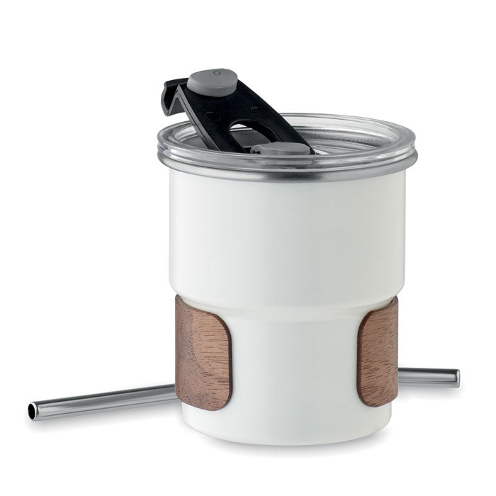 Single Walled Stainless Steel and Wood Tumbler