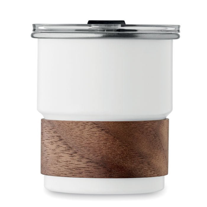 Single Walled Stainless Steel and Wood Tumbler