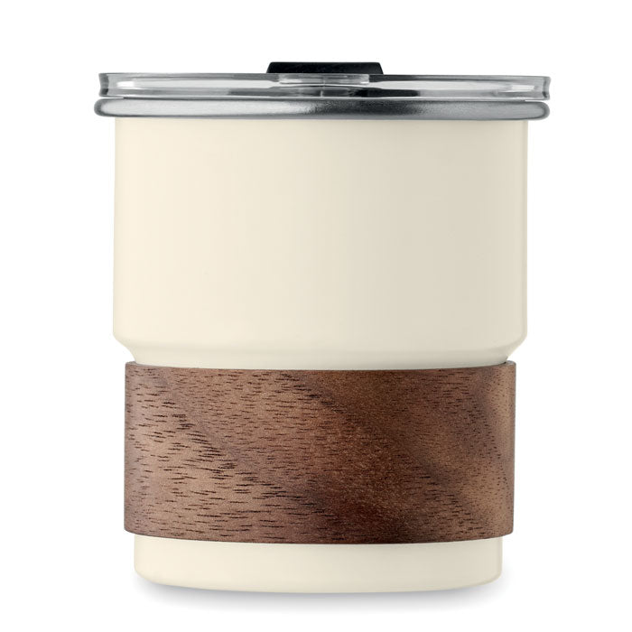 Single Walled Stainless Steel and Wood Tumbler