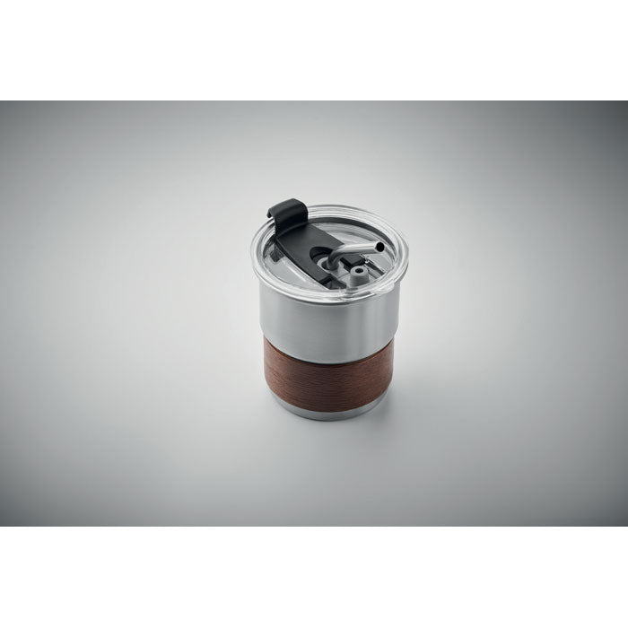 Single Walled Stainless Steel and Wood Tumbler
