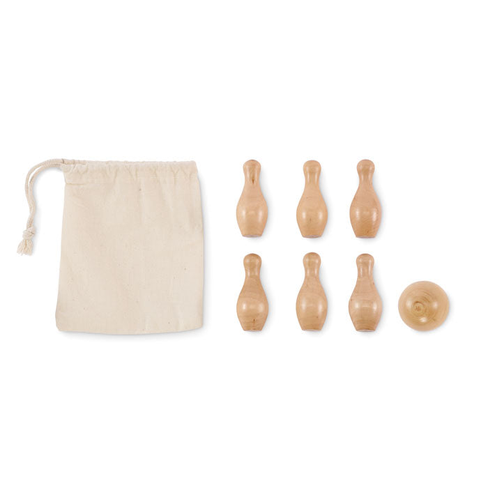 Mini Pine Wood Bowling Set