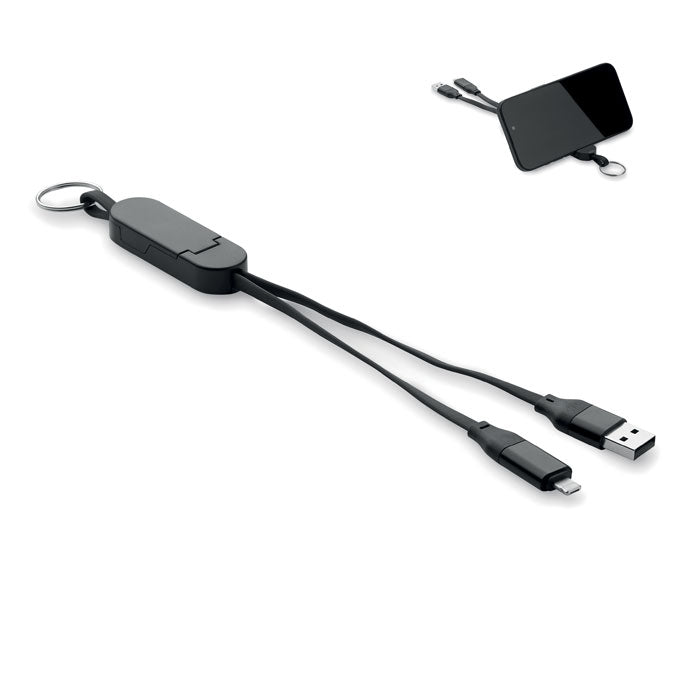 2-in-1 Charging Cable Keyring and Phone Stand