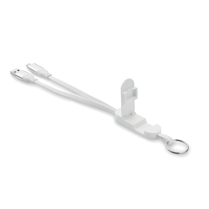 2-in-1 Charging Cable Keyring and Phone Stand