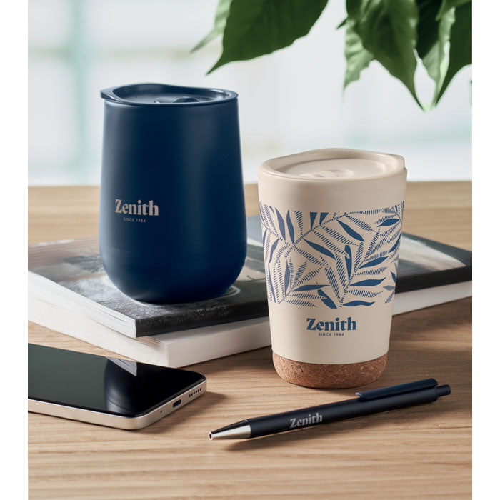Double Walled Tumbler with Cork Base