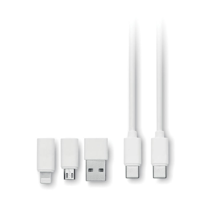 Bamboo Wireless Charger with 3-in-1 Charging Cable