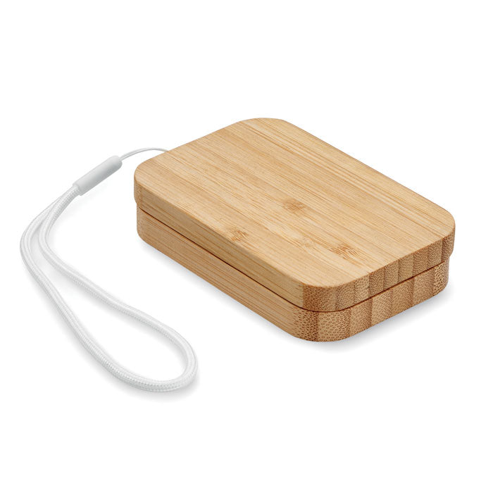 Bamboo Wireless Charger with 3-in-1 Charging Cable