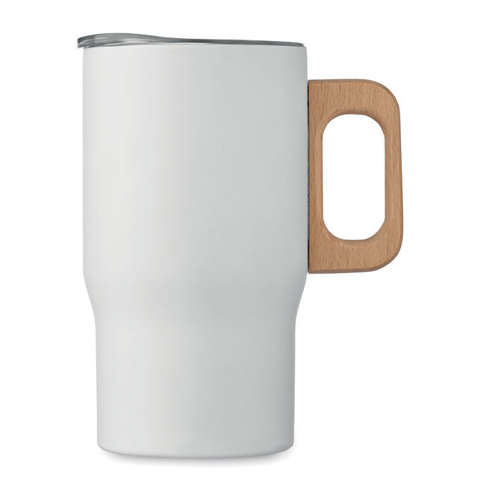 Double Walled Tumbler with Wooden Handle