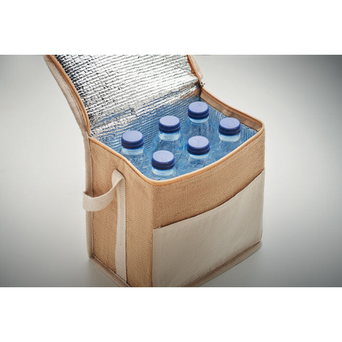 Jute Cooler Bag with Cotton Strap