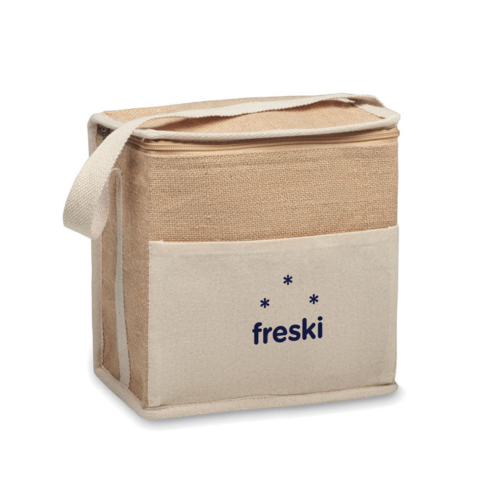 Jute Cooler Bag with Cotton Strap