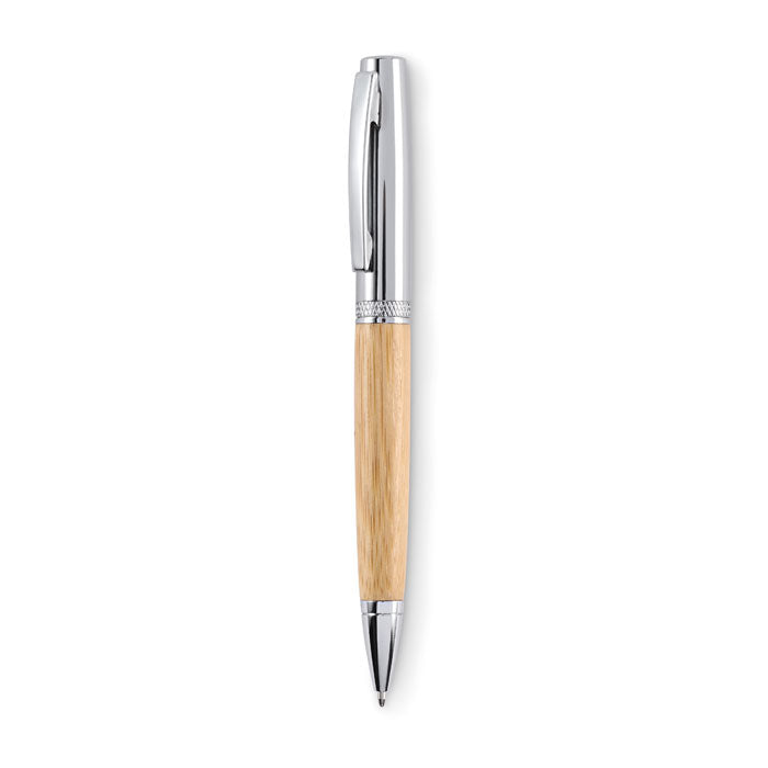 Metal Twist Ball Pen in Bamboo Box