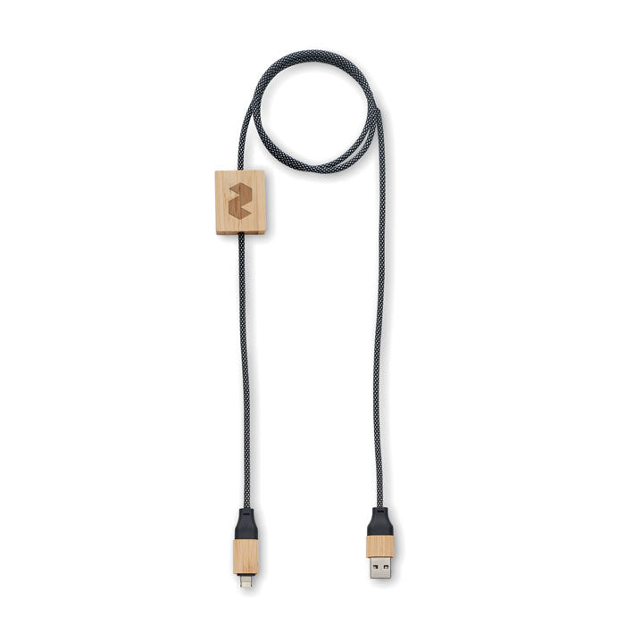 60W Charging Cable with Bamboo Detailing