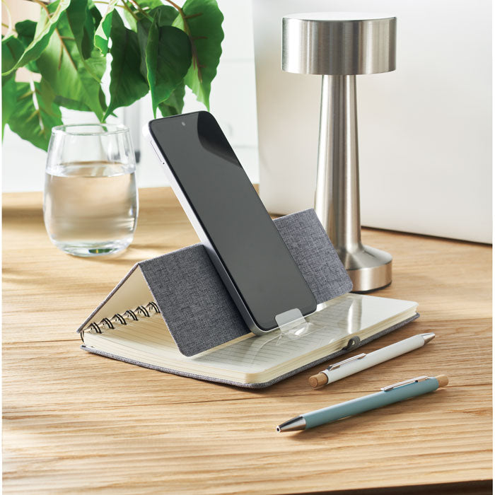 A5 Notebook with Phone Holder