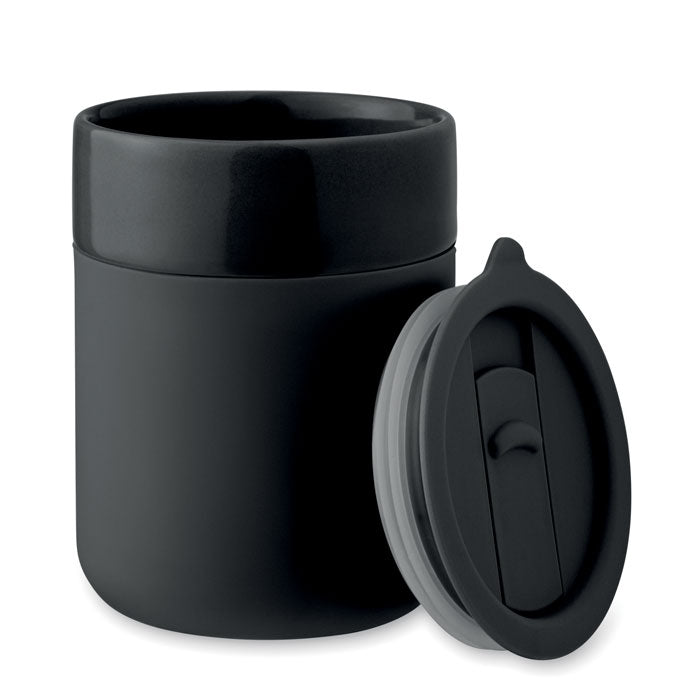Ceramic Tumbler with Silicone Sleeve