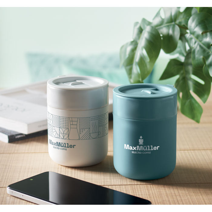 Ceramic Tumbler with Silicone Sleeve