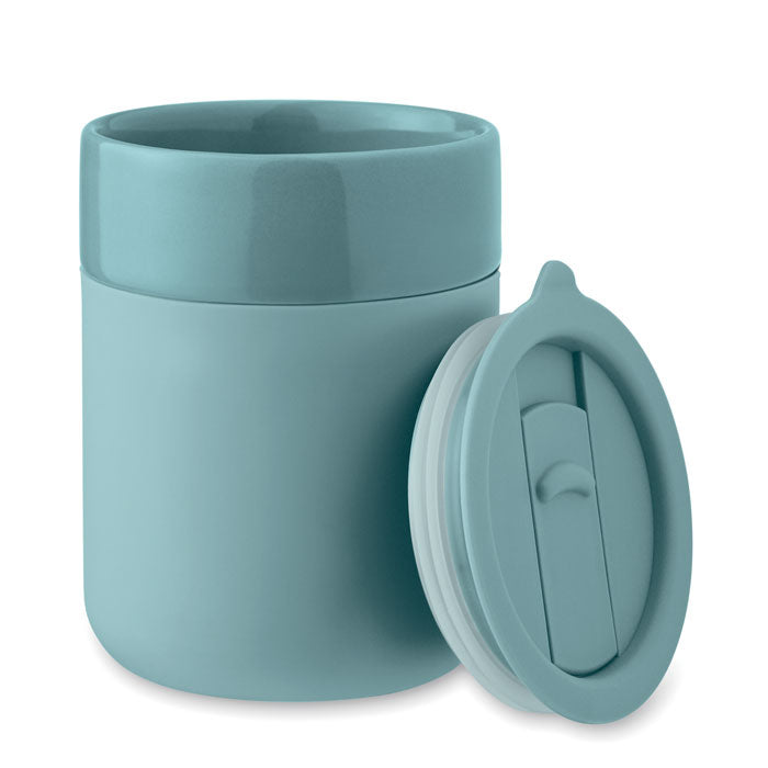 Ceramic Tumbler with Silicone Sleeve