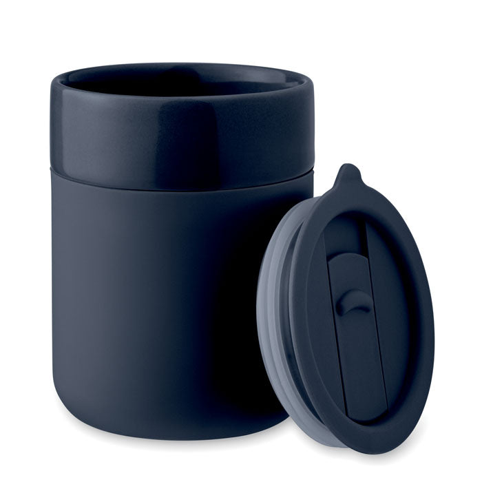 Ceramic Tumbler with Silicone Sleeve