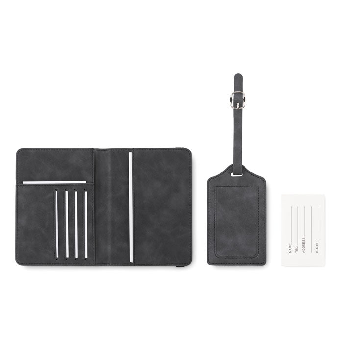 Passport Holder and Luggage Tag Gift Set