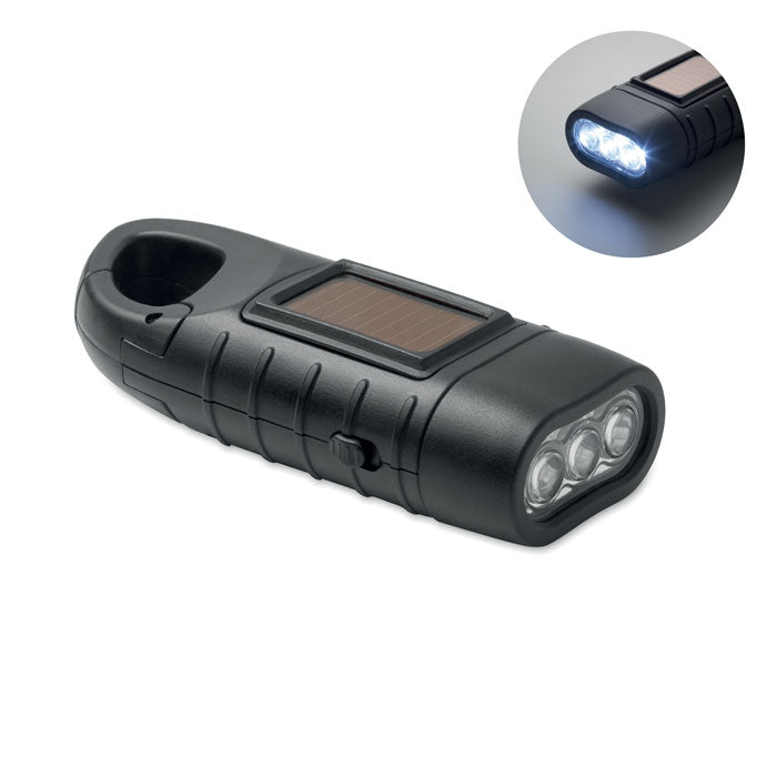 Solar Torch with Dynamo Crank