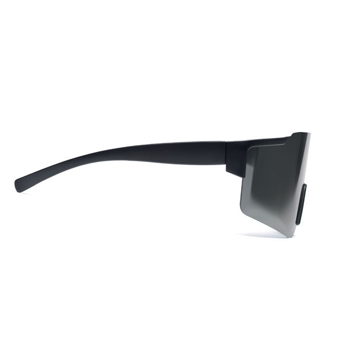 Mirrored Sports Sunglasses with Black Frame