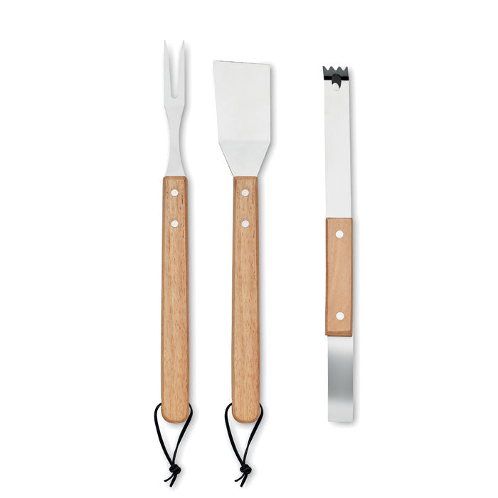 Oak Wood Barbecue Set