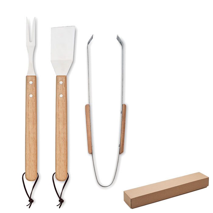 Oak Wood Barbecue Set