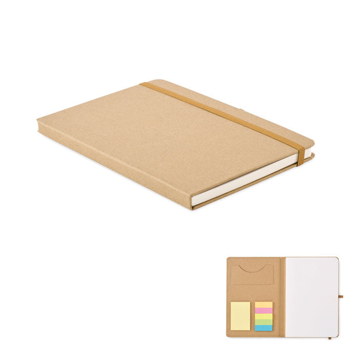 A5 Recycled Paper Notebook and Sticky Notes Set