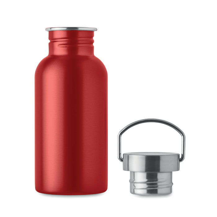 Single Walled Drinks Bottle in Stainless Steel