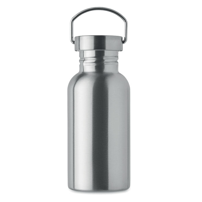 Single Walled Drinks Bottle in Stainless Steel