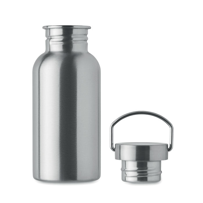 Single Walled Drinks Bottle in Stainless Steel