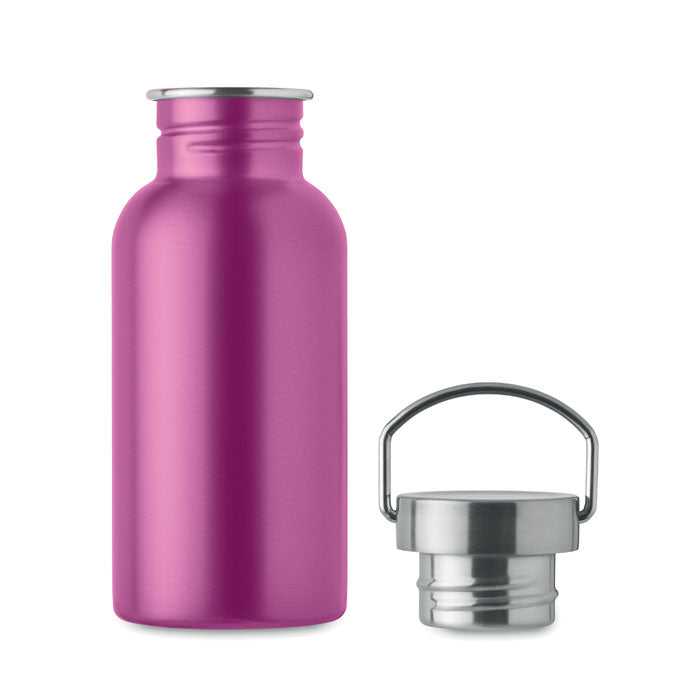 Single Walled Drinks Bottle in Stainless Steel