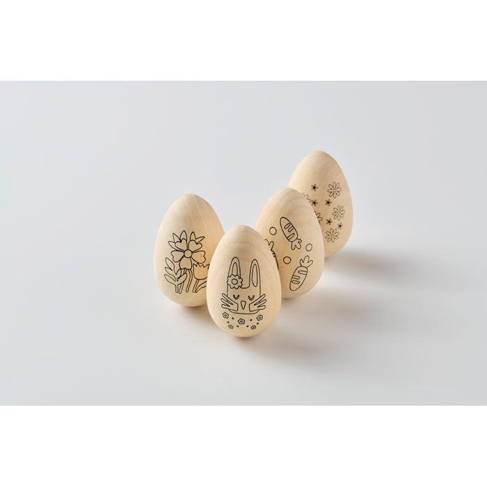 Wooden Easer Eggs Painting Set