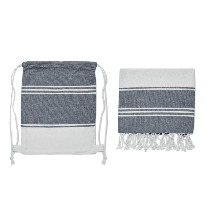 Hammam Towel and Drawstring Bag Set