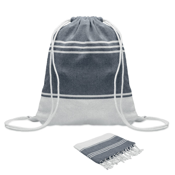 Hammam Towel and Drawstring Bag Set