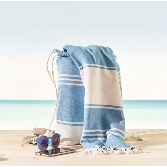 Hammam Towel and Drawstring Bag Set