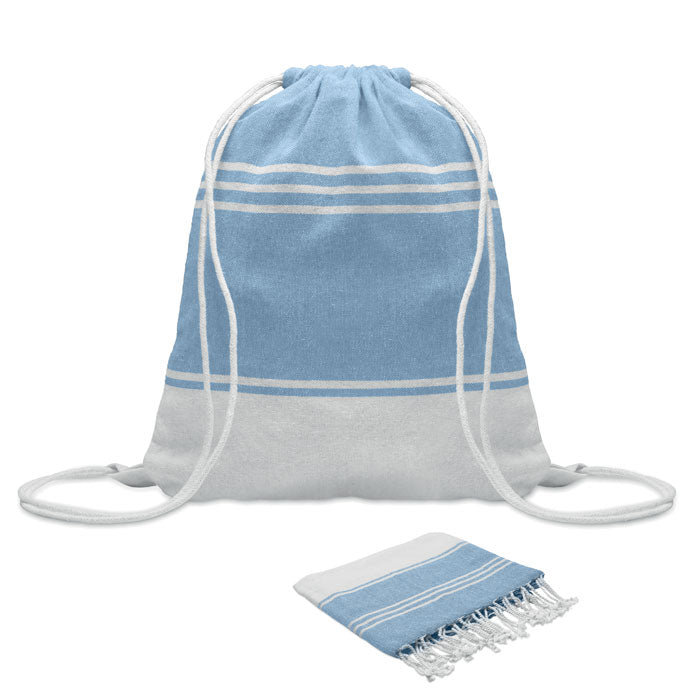 Hammam Towel and Drawstring Bag Set