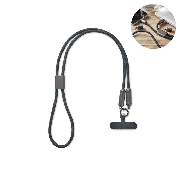 60W Phone Holder Charging Cable Lanyard